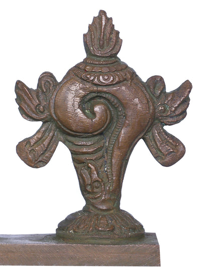 5'' Shankha Tilak And Chakram Vaishanava Symbol | Handmade | Bronze Statue