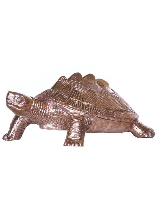 3'' Small Tortoise Bronze Statue | Decorative Tortoise | Handmade | Ritual Tortoise Statue