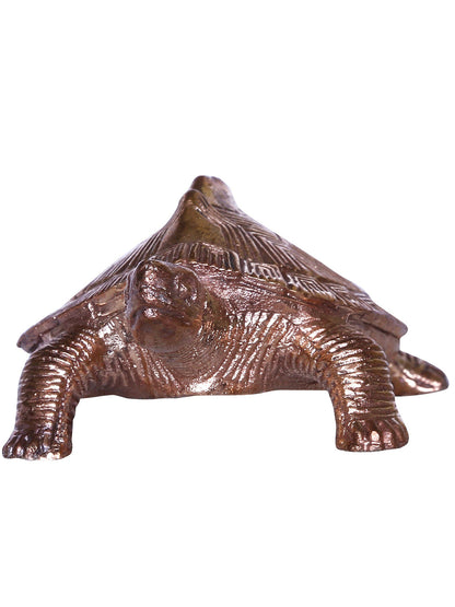 3'' Small Tortoise Bronze Statue | Decorative Tortoise | Handmade | Ritual Tortoise Statue