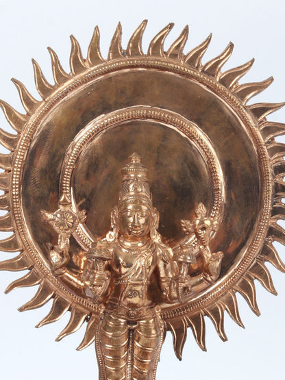 12'' Lord Surya Narayana Standing On His Chariot Of Seven Horses | Lord  Surya Narayana Bronze Statue