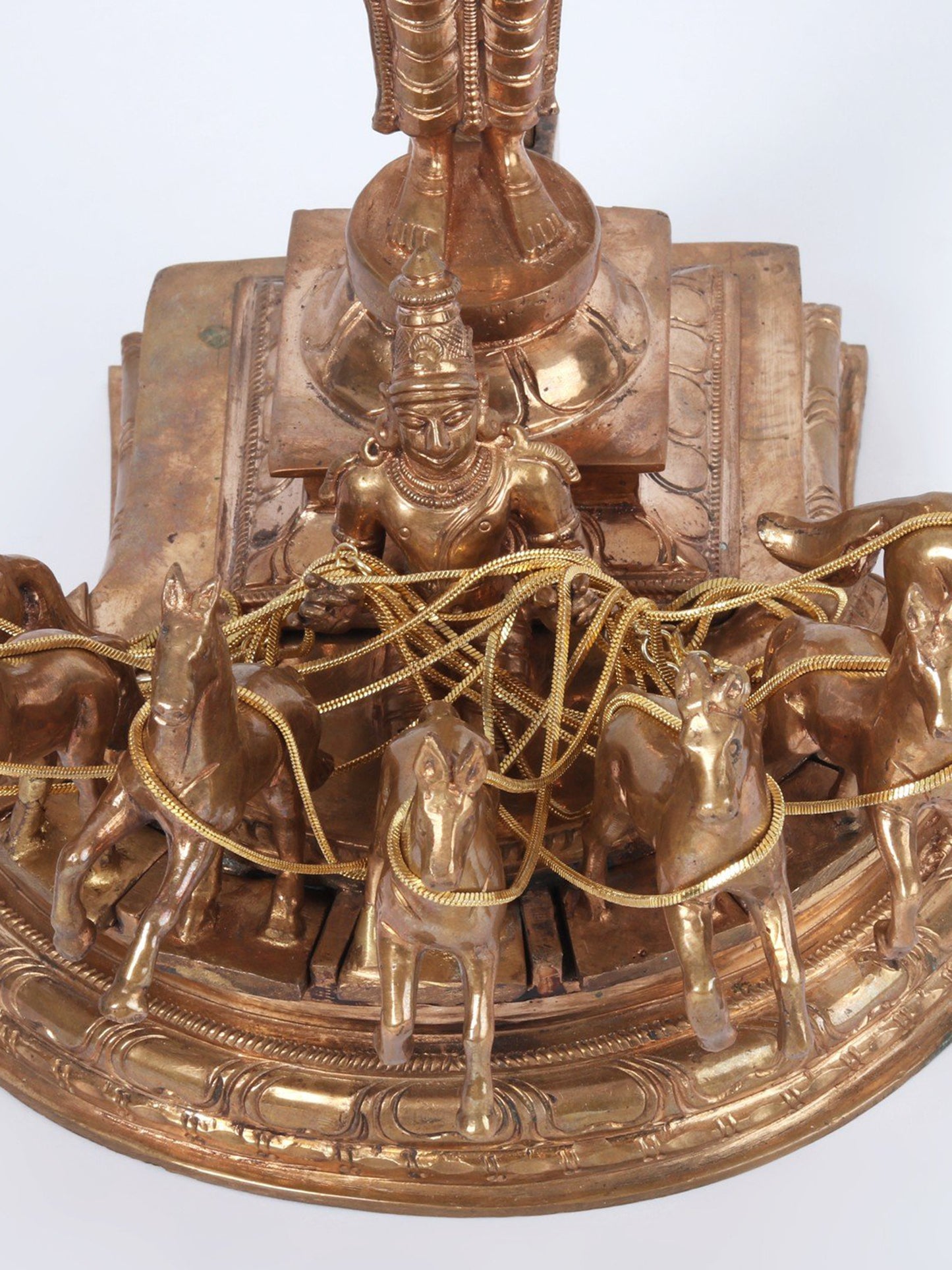 12'' Lord Surya Narayana Standing On His Chariot Of Seven Horses | Lord  Surya Narayana Bronze Statue