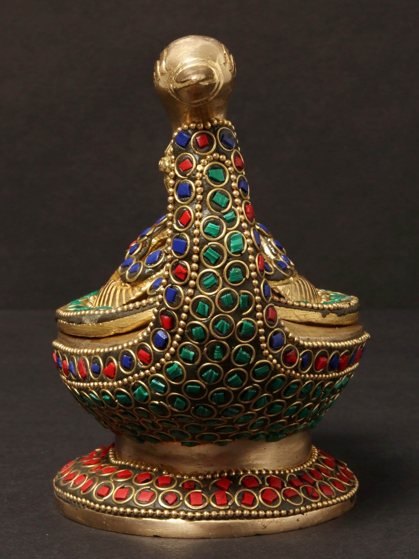 5'' Peacock Incense Burner | Brass With Inlay Work | Handmade