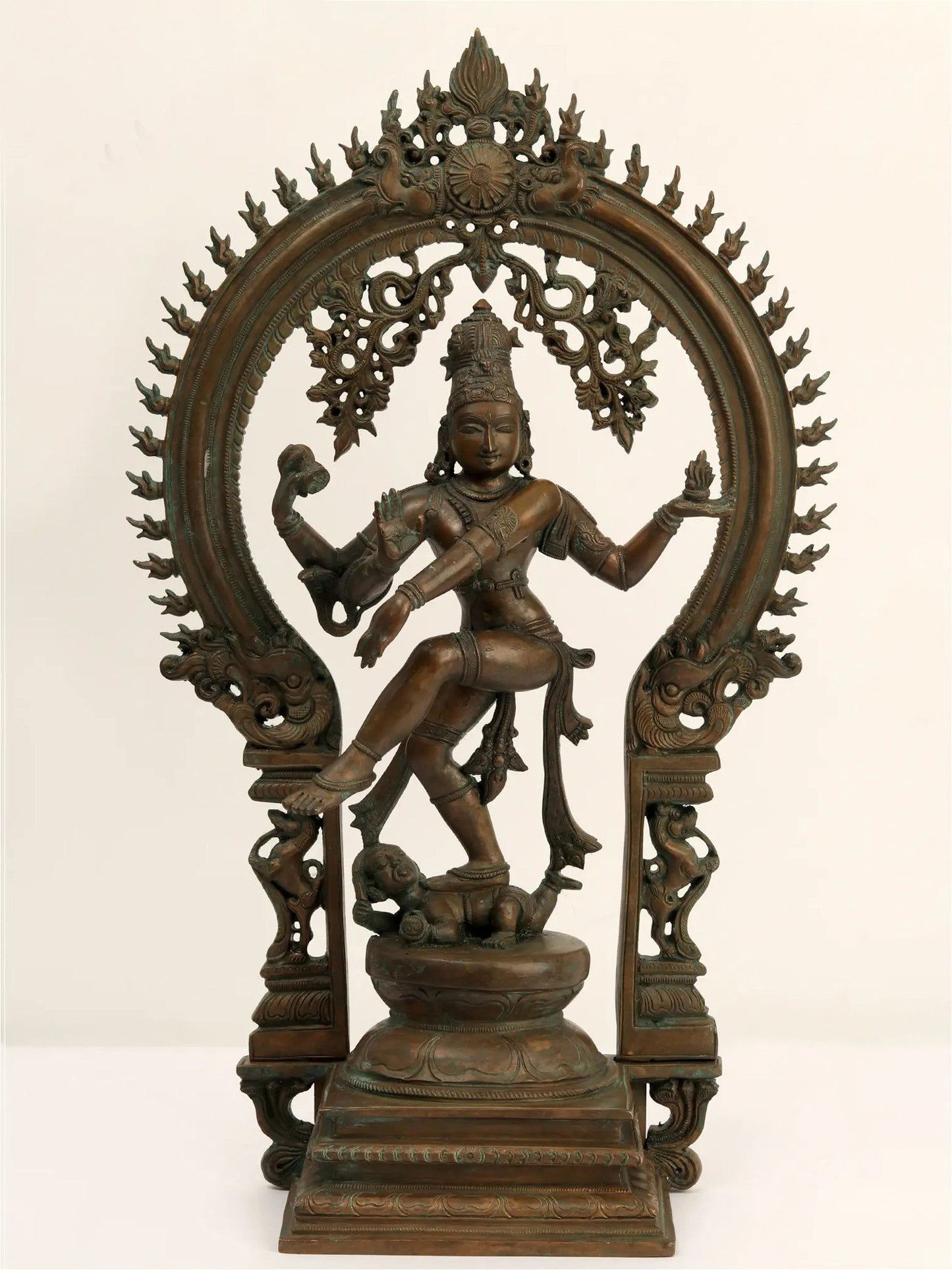 18" Bronze Nataraja Statue | Handmade Shiva's Tandav Idol | Dancing Lord Shiva