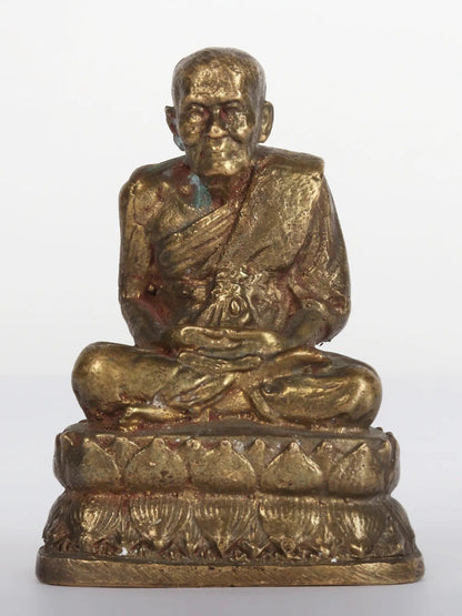 2" Chinese Buddhist Monk Bronze Statue | Handmade Idol | Decorative Bronze Figurine