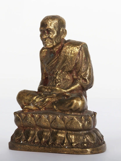 2" Chinese Buddhist Monk Bronze Statue | Handmade Idol | Decorative Bronze Figurine