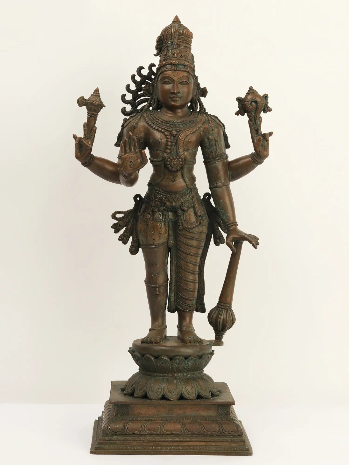 21" Bronze Hari-Hara Statue | The Deity Who Is Both Shiva And Vishnu | Handmade Bronze Idol