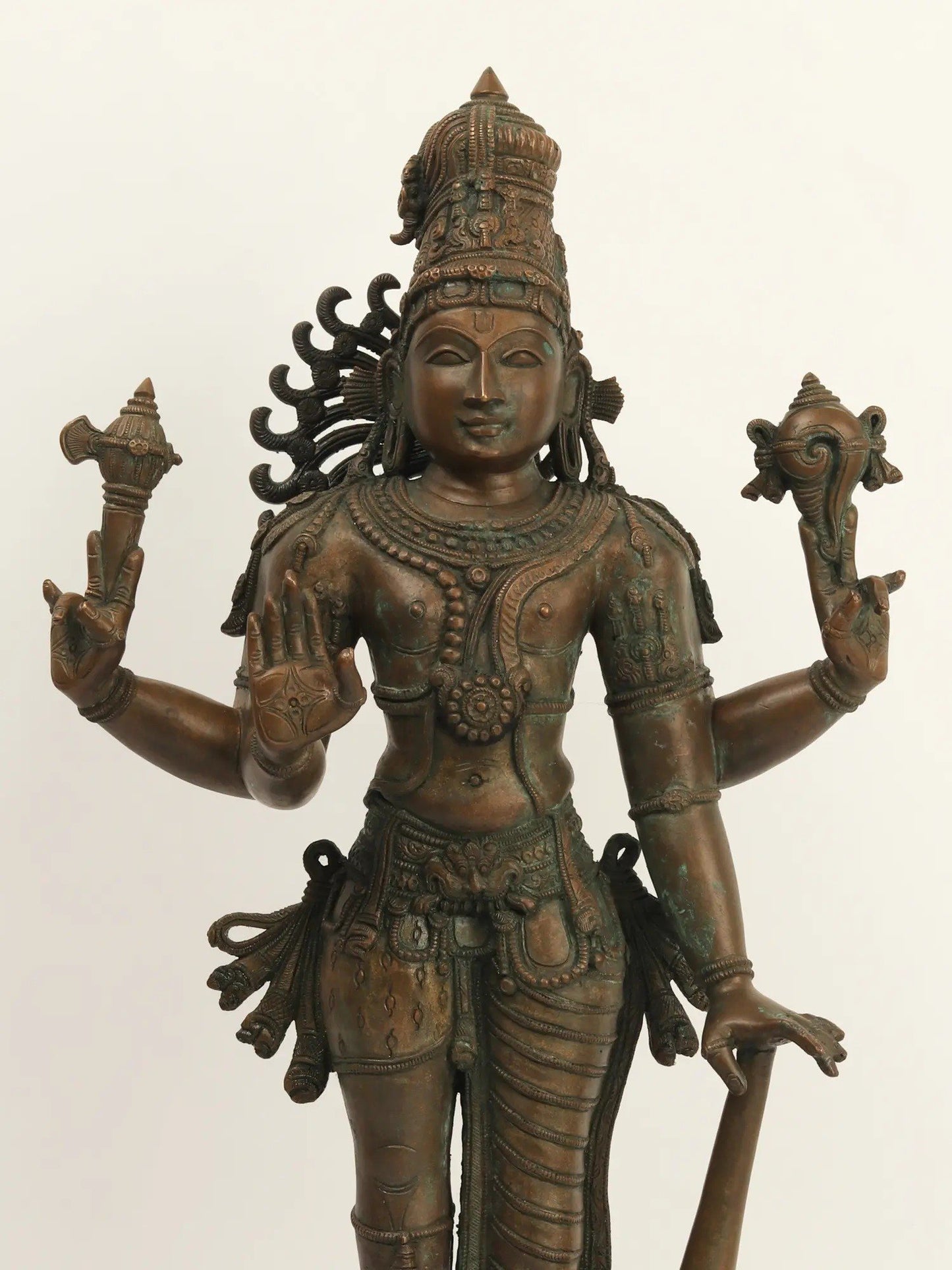 21" Bronze Hari-Hara Statue | The Deity Who Is Both Shiva And Vishnu | Handmade Bronze Idol