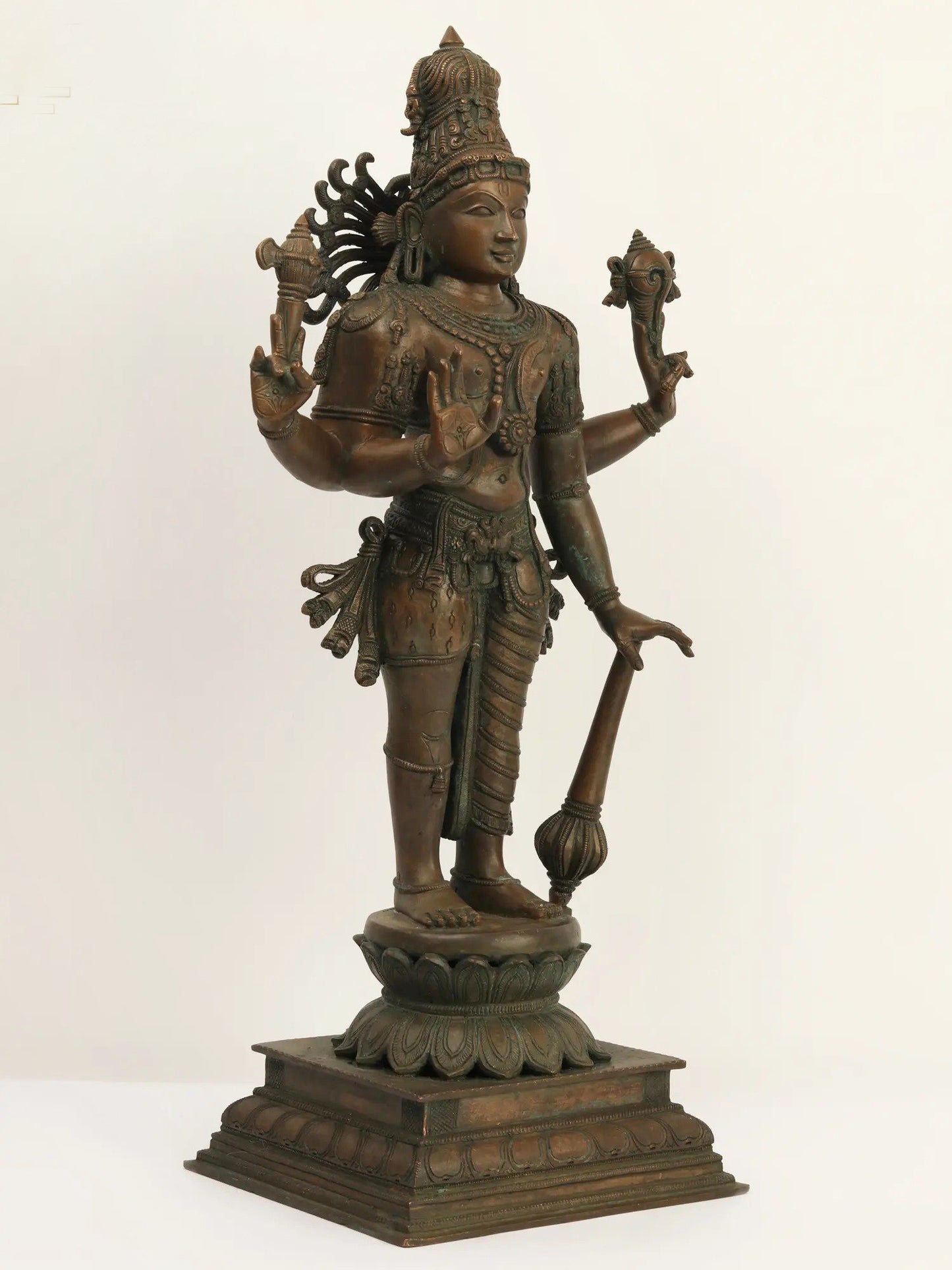 21" Bronze Hari-Hara Statue | The Deity Who Is Both Shiva And Vishnu | Handmade Bronze Idol