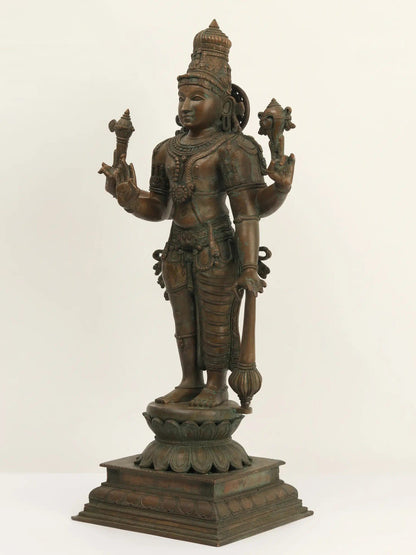 21" Bronze Hari-Hara Statue | The Deity Who Is Both Shiva And Vishnu | Handmade Bronze Idol