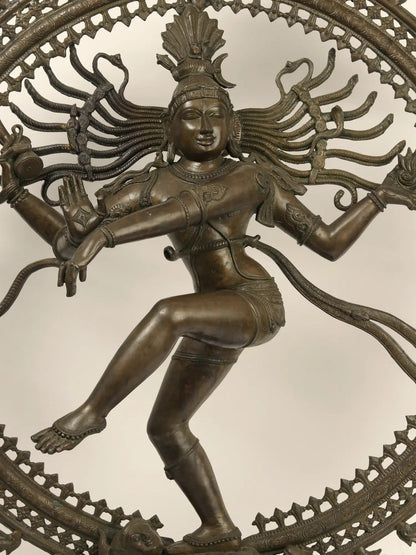 39" Large Nataraja (Dancing Shiva) Bronze Statue | Handmade Idol | Bronze Lord Shiva Statue