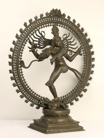 39" Large Nataraja (Dancing Shiva) Bronze Statue | Handmade Idol | Bronze Lord Shiva Statue