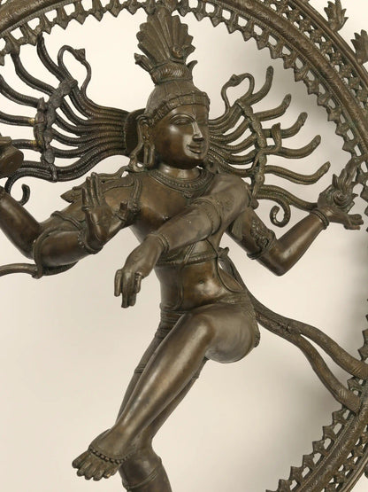 39" Large Nataraja (Dancing Shiva) Bronze Statue | Handmade Idol | Bronze Lord Shiva Statue