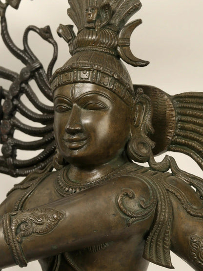 39" Large Nataraja (Dancing Shiva) Bronze Statue | Handmade Idol | Bronze Lord Shiva Statue