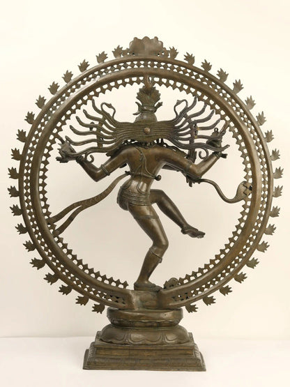 39" Large Nataraja (Dancing Shiva) Bronze Statue | Handmade Idol | Bronze Lord Shiva Statue