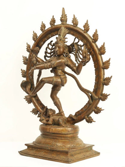 24" Nataraja (Dancing Shiva) Bronze Statue | Handmade Idol | Lord Shiva Statue