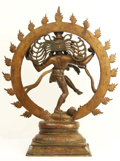 24" Nataraja (Dancing Shiva) Bronze Statue | Handmade Idol | Lord Shiva Statue