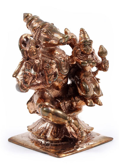 2" Lord Varaha With Goddess Lakshmi In Bronze Statue | Handmade Idol | Lord Varaha & Goddess Lakshmi