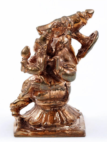 2" Lord Varaha With Goddess Lakshmi In Bronze Statue | Handmade Idol | Lord Varaha & Goddess Lakshmi