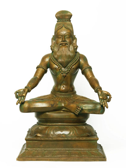 25" The Tamil Siddha Tirumular Bronze Statue | Handmade Statue | Bronze Figurine