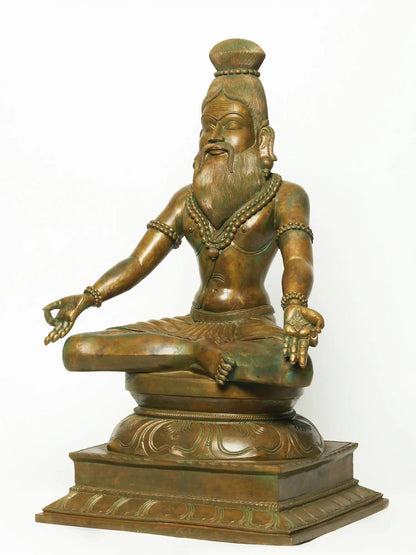 25" The Tamil Siddha Tirumular Bronze Statue | Handmade Statue | Bronze Figurine