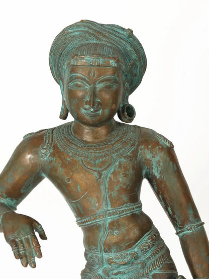 30" Large Vrishavahana Shiva Bronze Statue | Handmade Idol | Decorative Statue