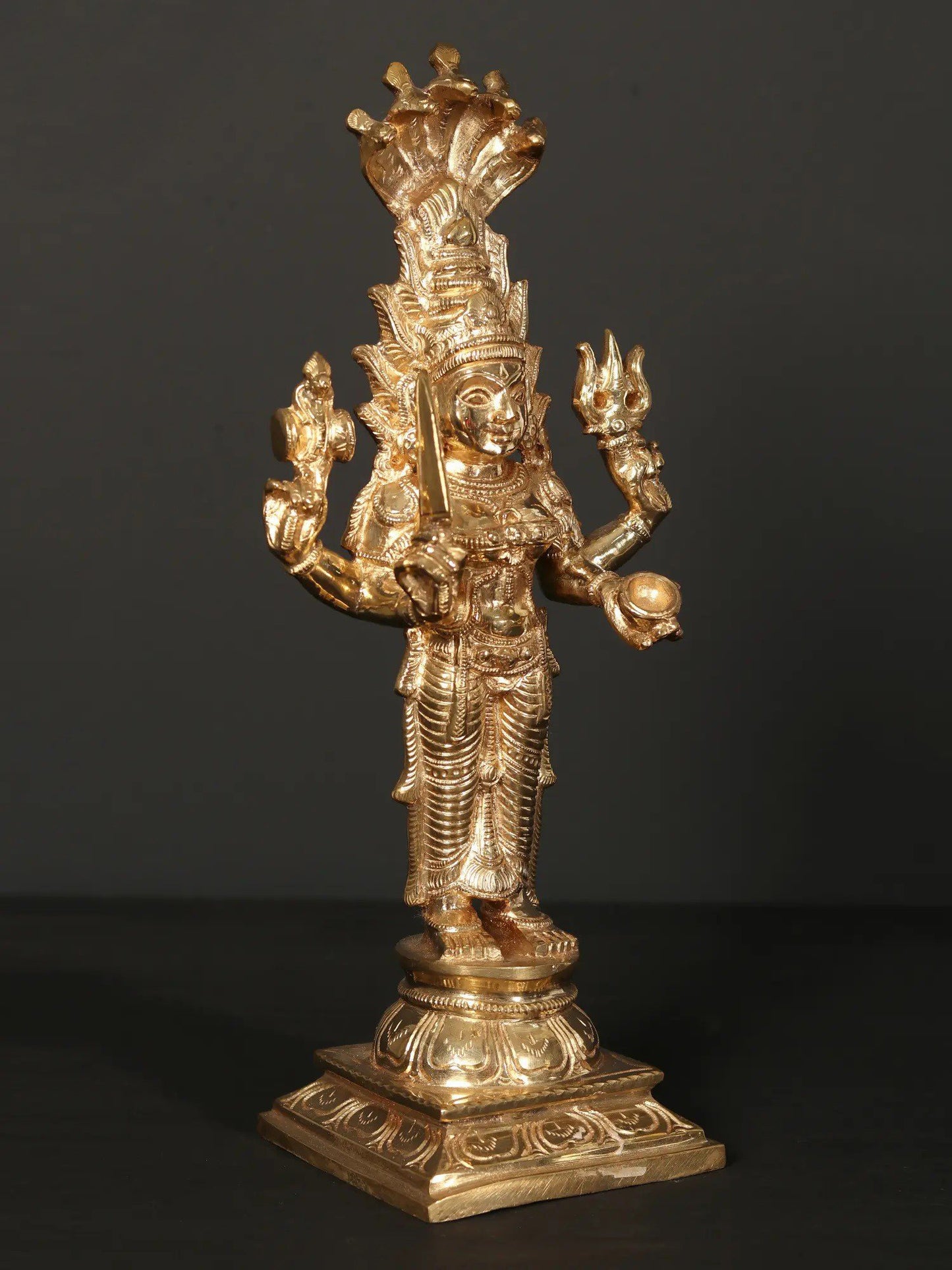 26" Standing Goddess Mariamman (Durga Avatar) | Handmade Idol | Goddess Bronze Statue