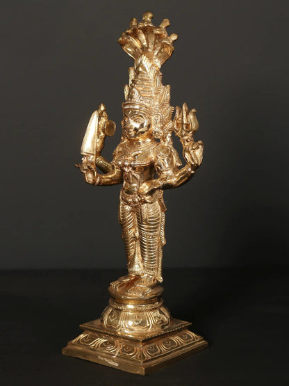 26" Standing Goddess Mariamman (Durga Avatar) | Handmade Idol | Goddess Bronze Statue