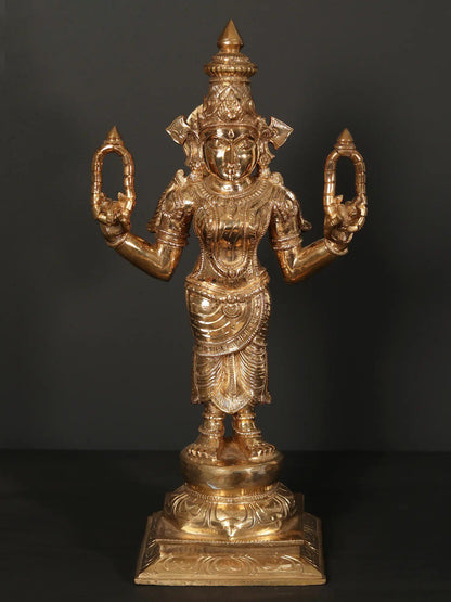 19.5" Goddess Kannaki Amman (Pattini) Bronze Figurine | Goddess Of Chastity | Handmade Statue