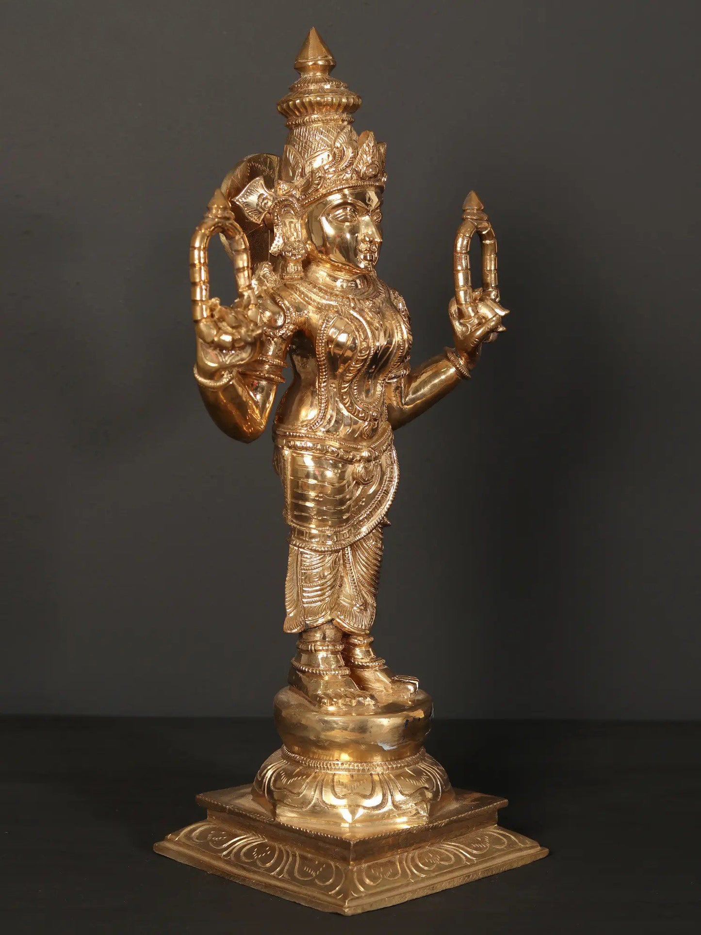 19.5" Goddess Kannaki Amman (Pattini) Bronze Figurine | Goddess Of Chastity | Handmade Statue