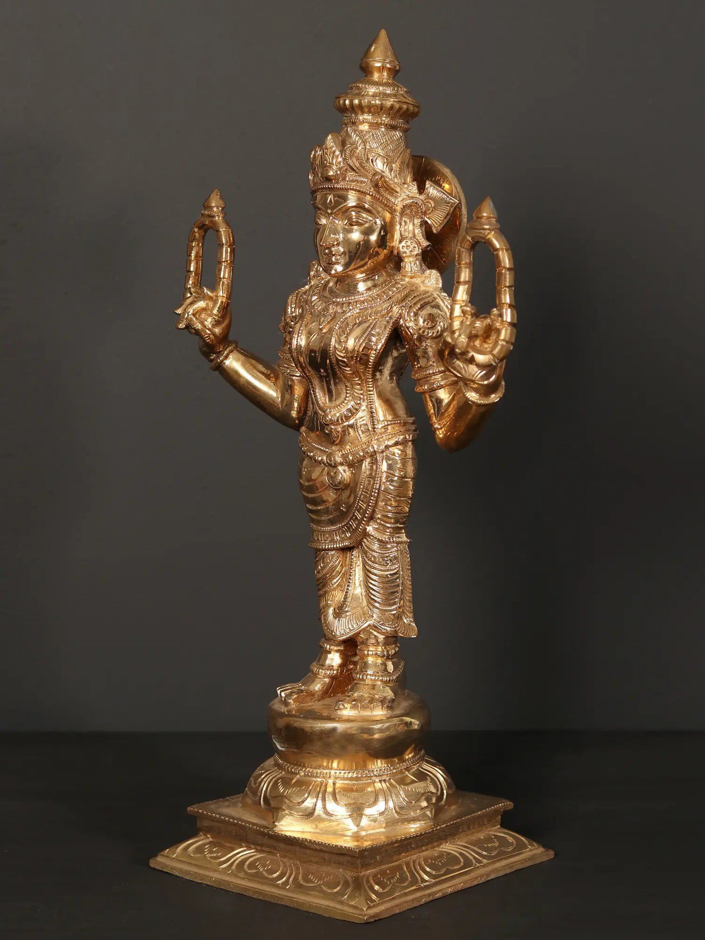 19.5" Goddess Kannaki Amman (Pattini) Bronze Figurine | Goddess Of Chastity | Handmade Statue