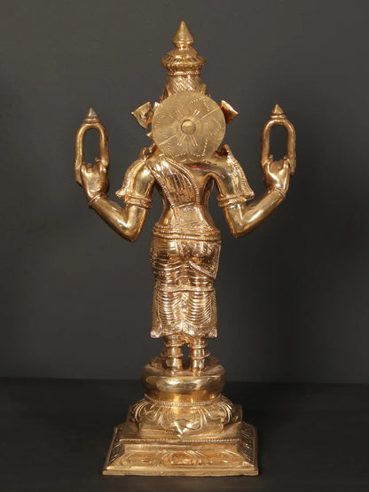 19.5" Goddess Kannaki Amman (Pattini) Bronze Figurine | Goddess Of Chastity | Handmade Statue