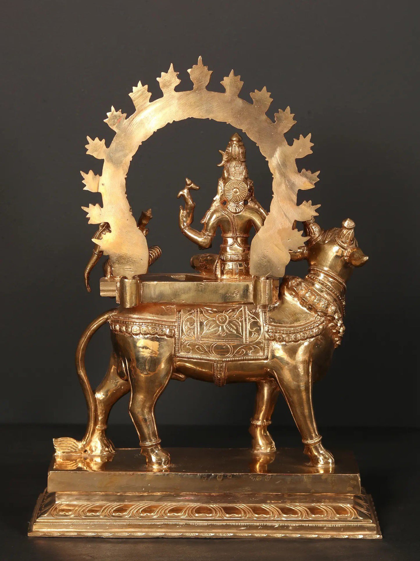 15" Pradosha Moorthy (Shiva - Parvati) Bronze Statue | Handmade Idol | Bronze Shiva & Parvati Idol