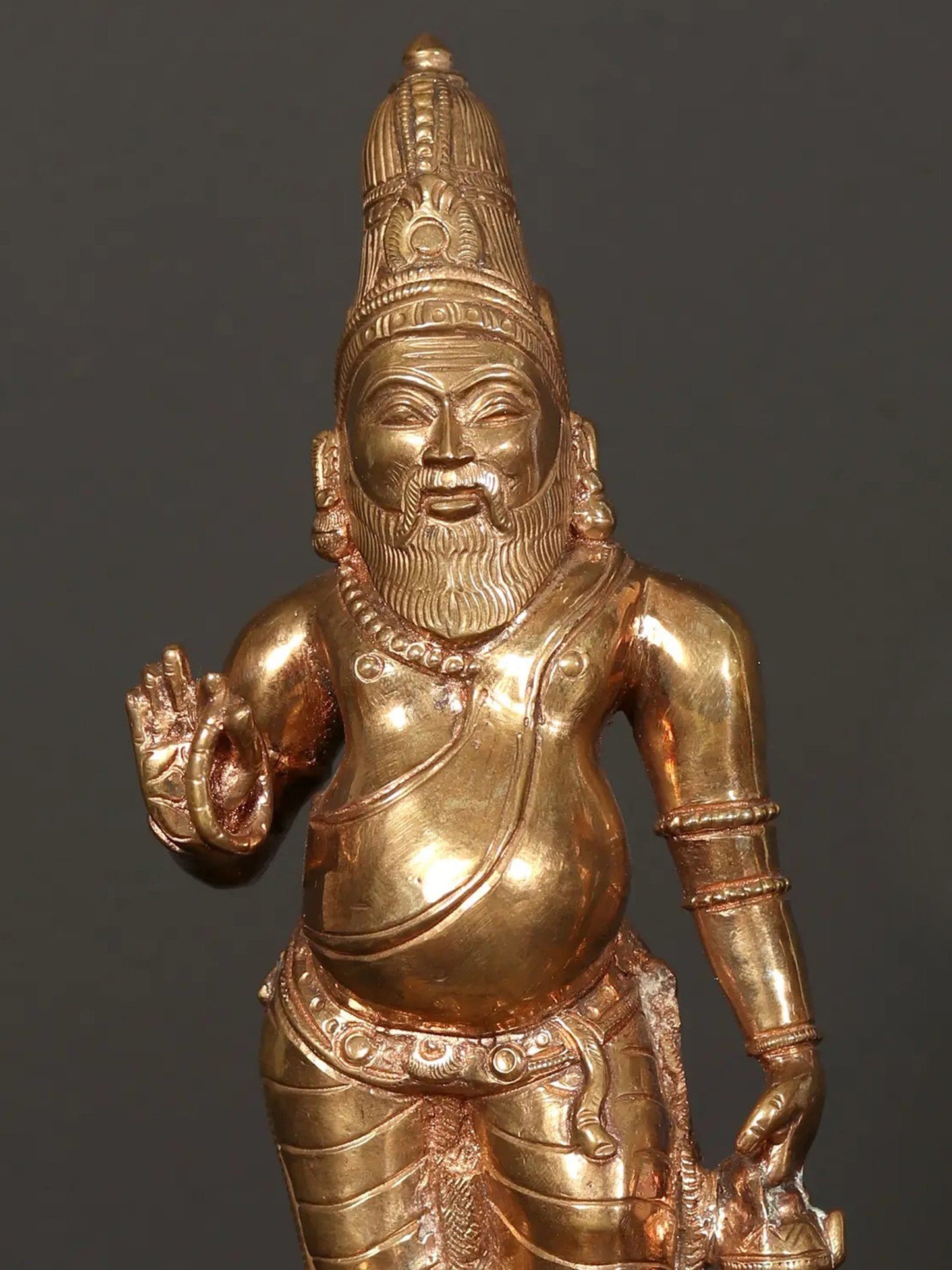 9" Agastya Muni With His Wife Lopamudra In  Bronze Statue | Handmade Idol | Bronze Figurine