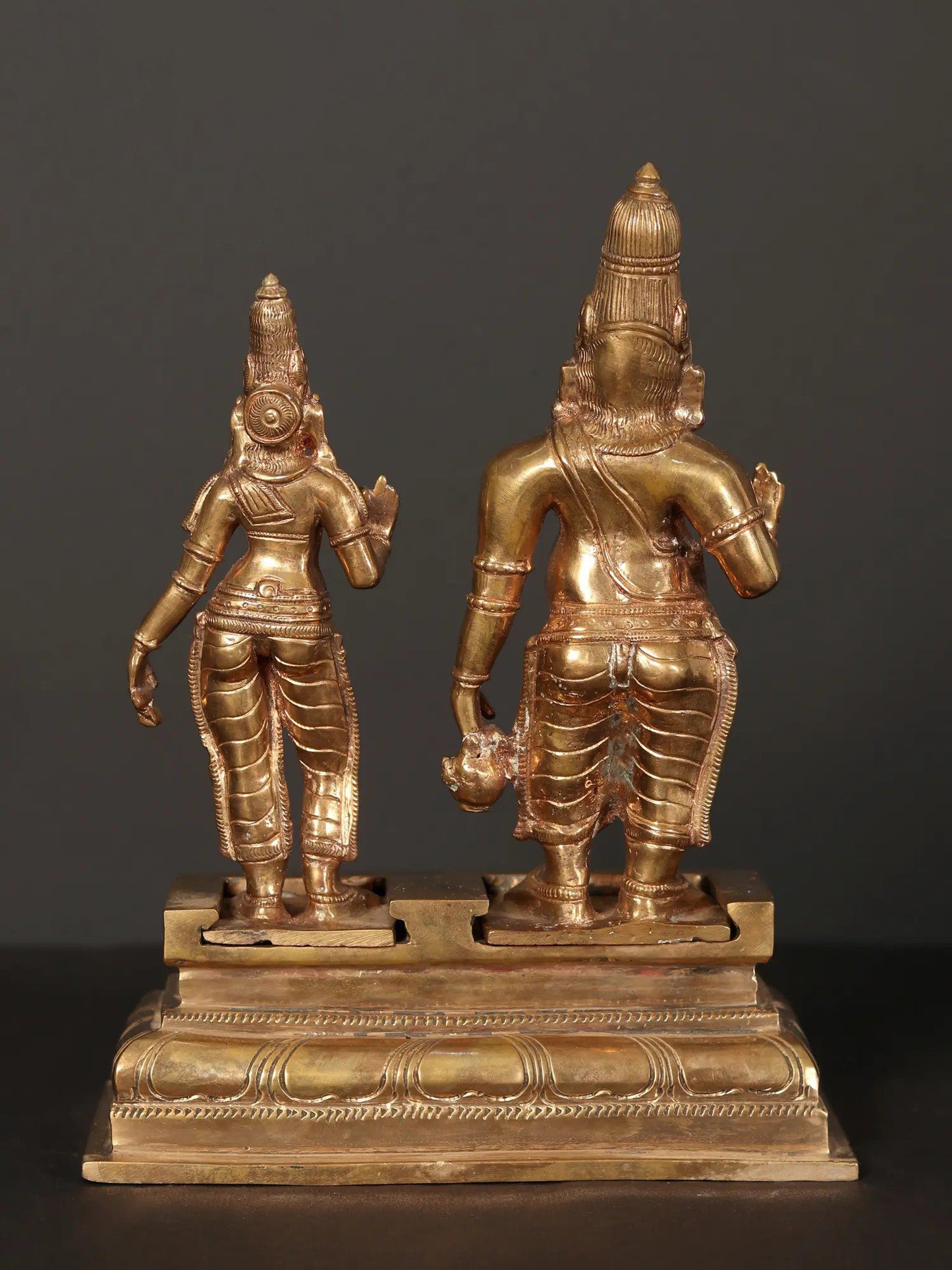 9" Agastya Muni With His Wife Lopamudra In  Bronze Statue | Handmade Idol | Bronze Figurine