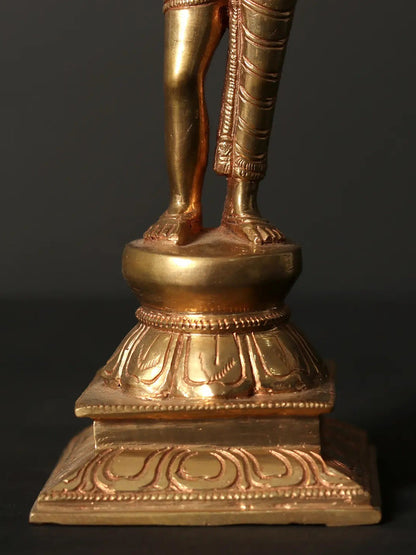 9" Ardhanarishvara Bronze Statue | Handmade Idol | Shiva-Shakti Bronze Sculpture