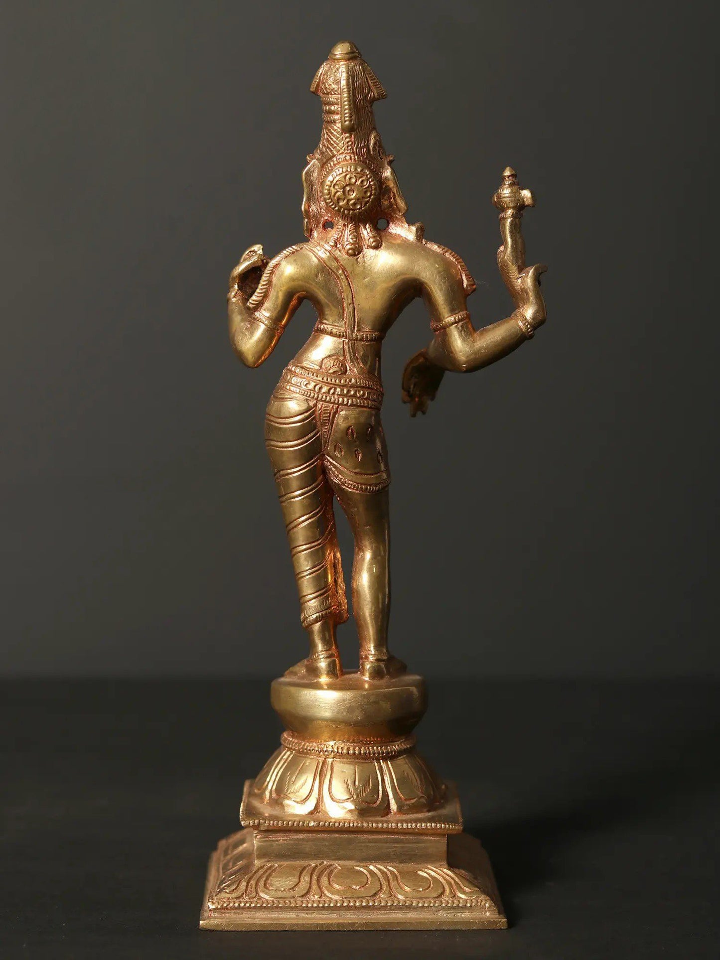 9" Ardhanarishvara Bronze Statue | Handmade Idol | Shiva-Shakti Bronze Sculpture