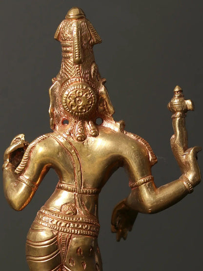 9" Ardhanarishvara Bronze Statue | Handmade Idol | Shiva-Shakti Bronze Sculpture