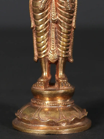 5" Small Standing Goddess Varahi Bronze Statue | Handmade Idol | Goddess Bronze Figurine