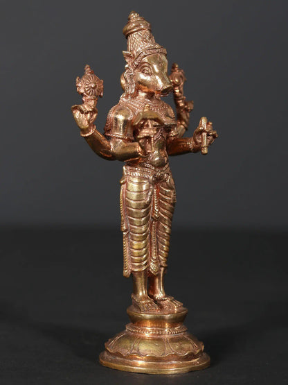 5" Small Standing Goddess Varahi Bronze Statue | Handmade Idol | Goddess Bronze Figurine