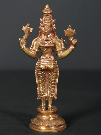 5" Small Standing Goddess Varahi Bronze Statue | Handmade Idol | Goddess Bronze Figurine