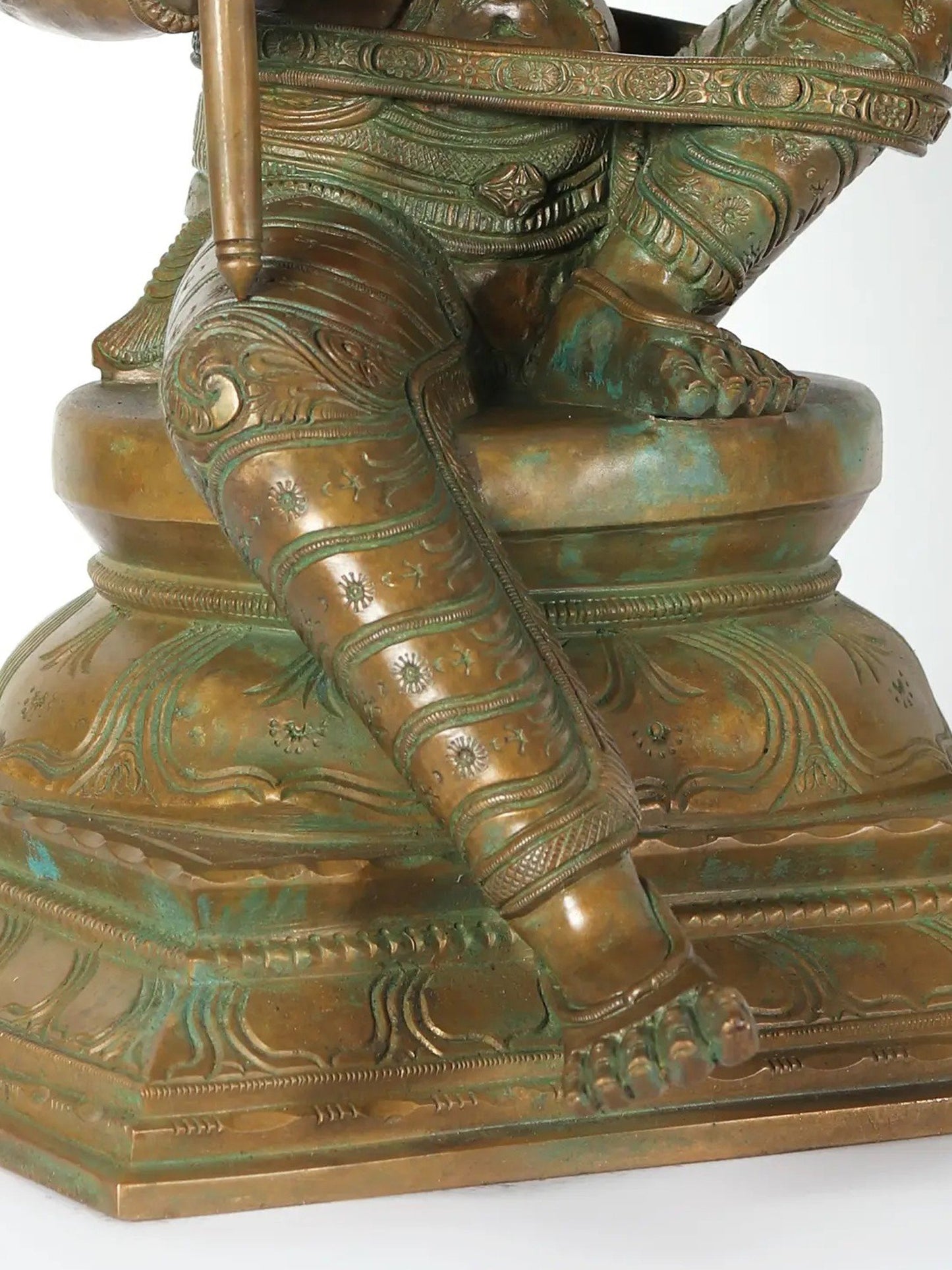 17" Hariharaputra Shasta Bronze Statue (Worshipped As A Form Of Ayappa) | Handmade Bronze Idol