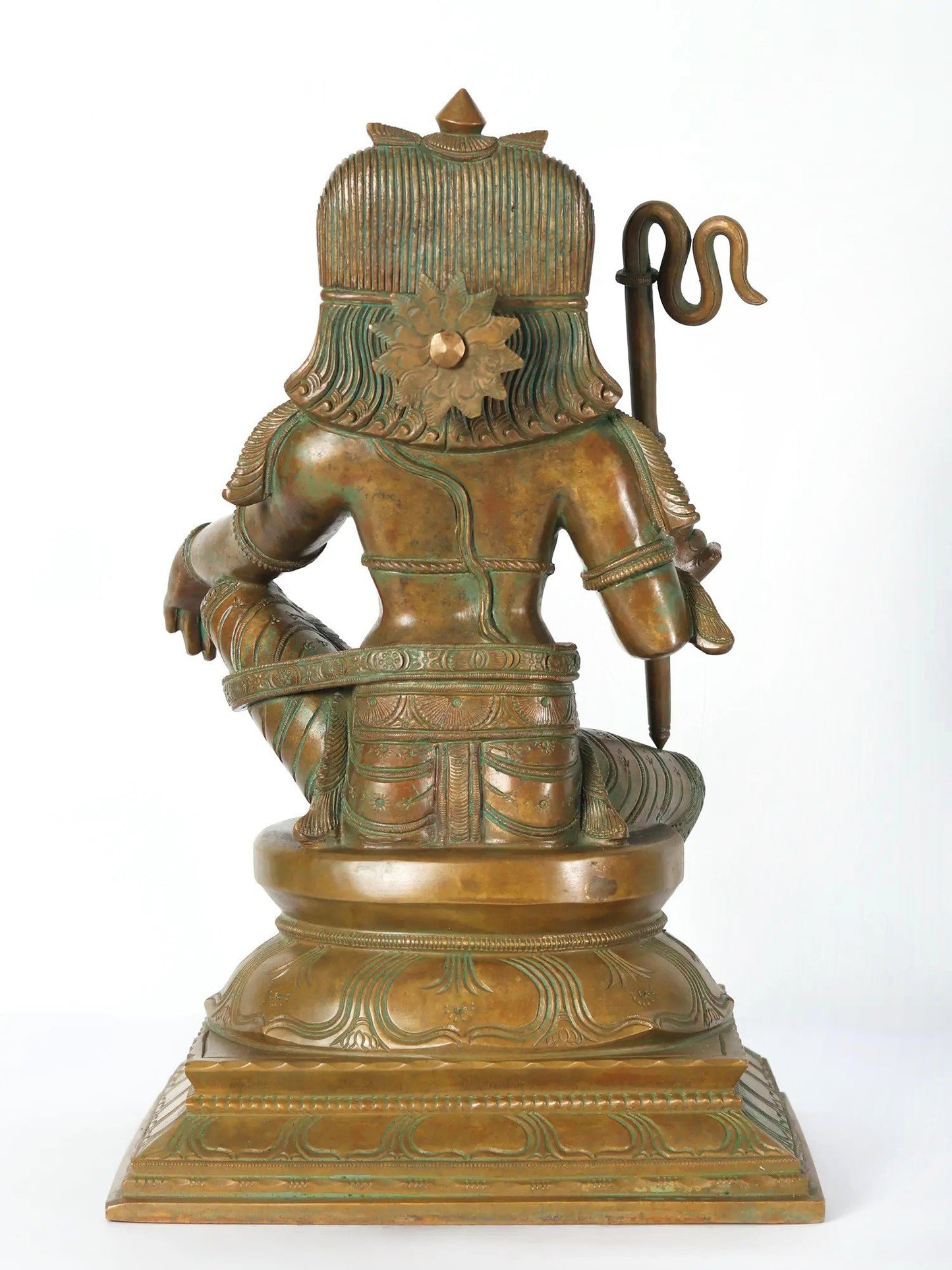 17" Hariharaputra Shasta Bronze Statue (Worshipped As A Form Of Ayappa) | Handmade Bronze Idol