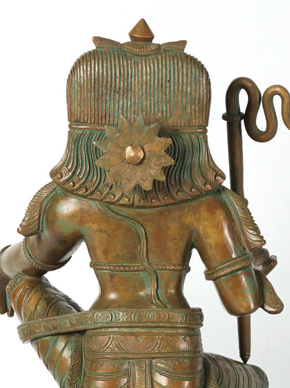 17" Hariharaputra Shasta Bronze Statue (Worshipped As A Form Of Ayappa) | Handmade Bronze Idol