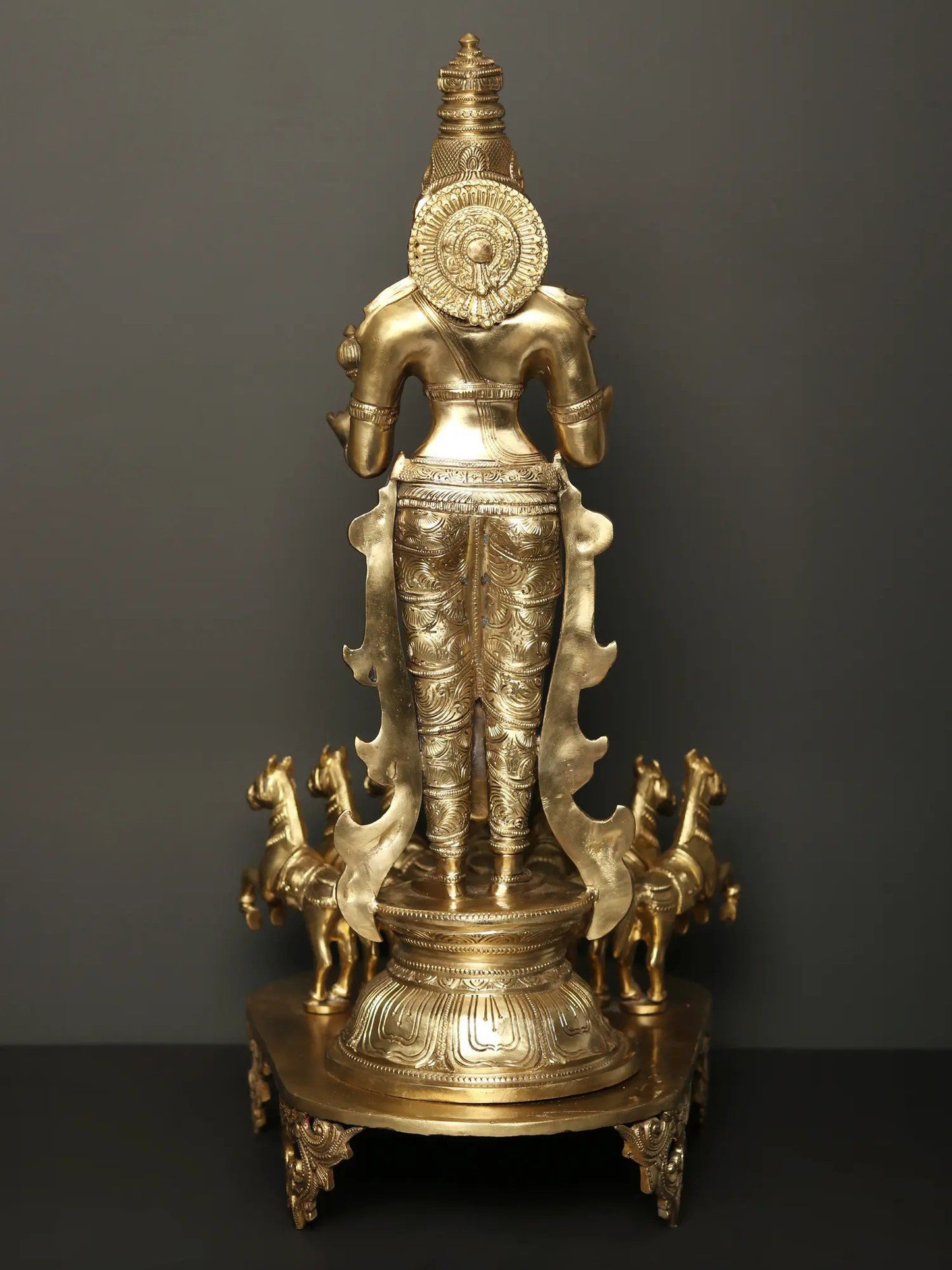 27" Lord Surya - God Of The Sun | Handmade Idol | Bronze Statue For Temple