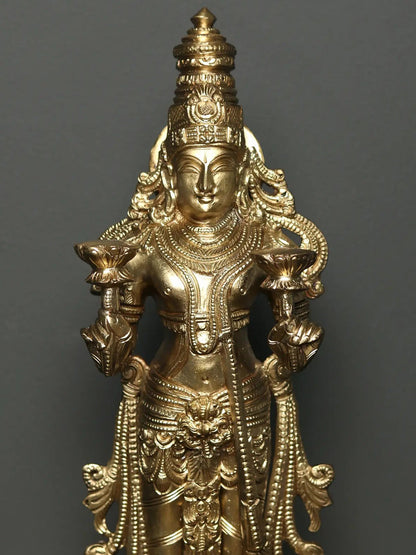 15" Lord Surya Bronze Statue - God Of The Sun | Handmade Idol | Bronze Figurine For Temple