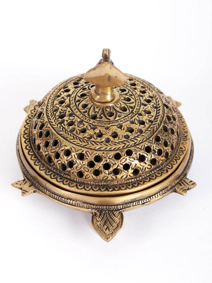 6" Brass Tortoise Incense Burner | Handmade