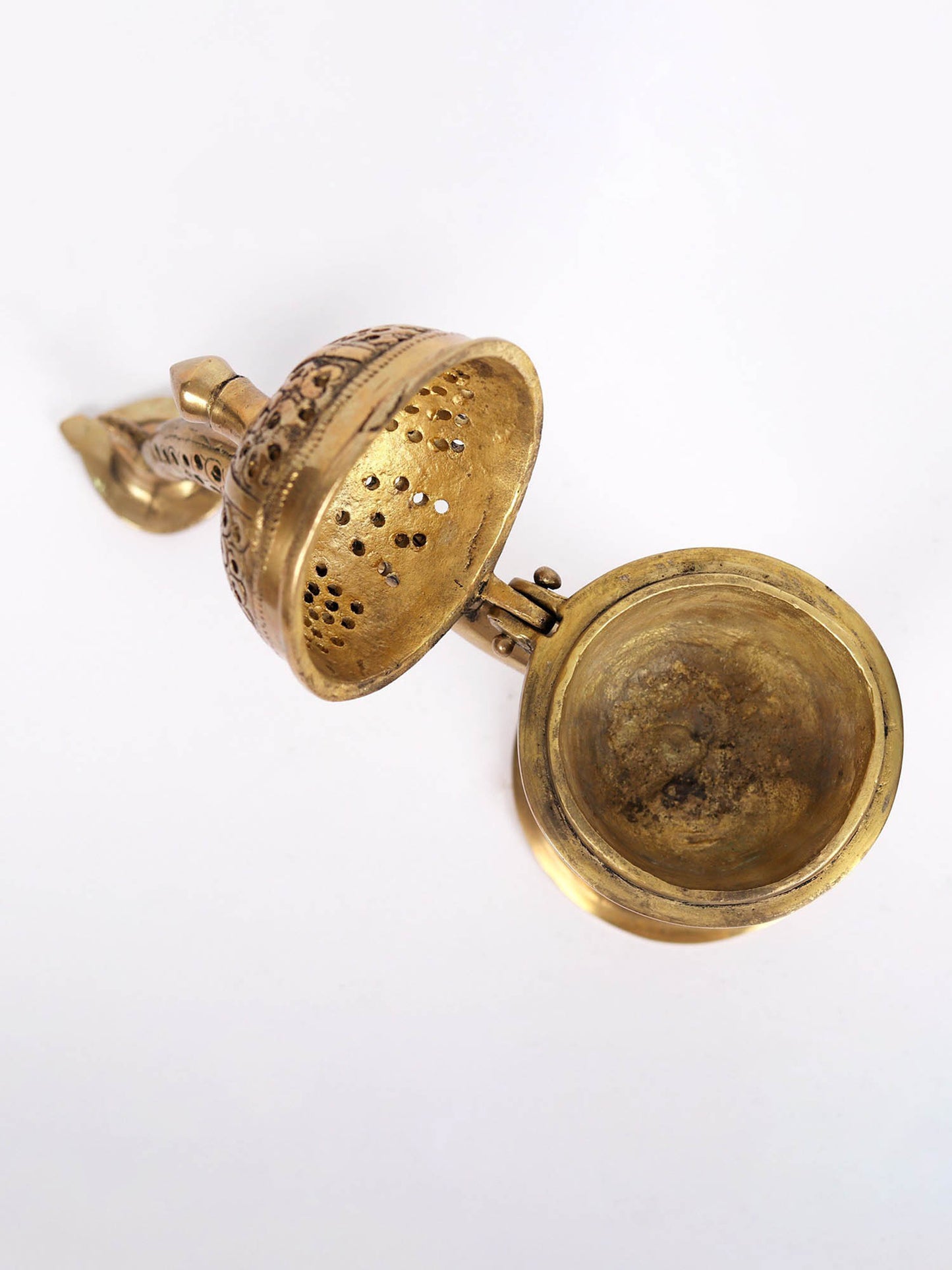 9" Brass Handheld Incense Burner | Handmade