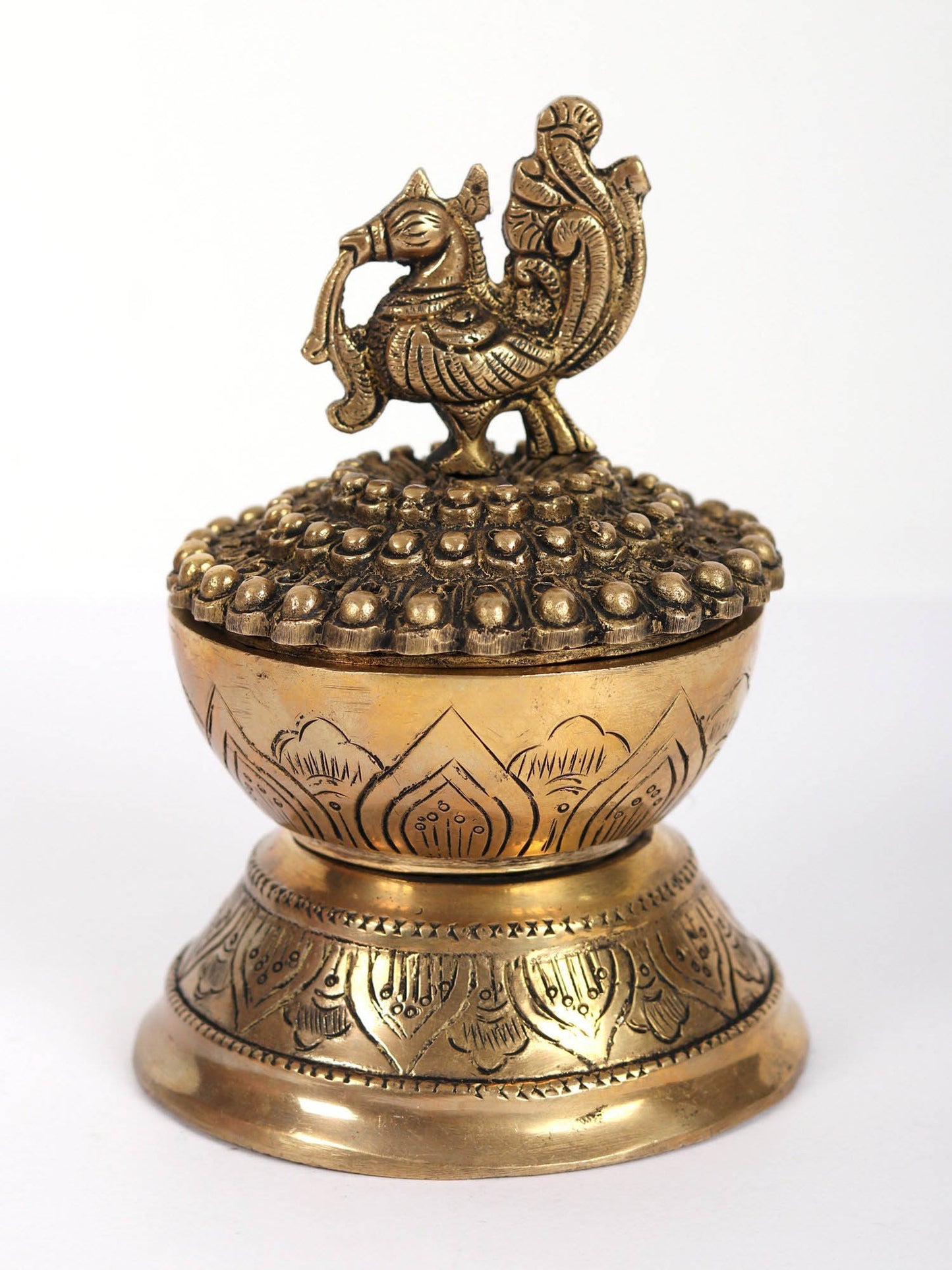 6" Brass Annam Design Dhoop Dani | Handmade