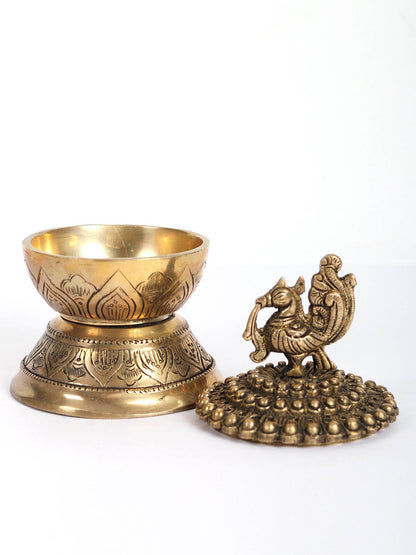 6" Brass Annam Design Dhoop Dani | Handmade