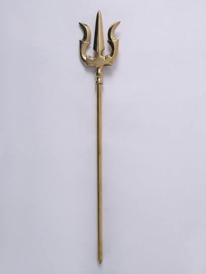 Lord Shankara Brass Trident For Temple | Handmade Brass Trident